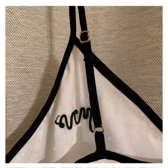 kate spade white bridal wedding Mrs Chemise nightgown pajamas size medium nwot - Picture 8 of 11